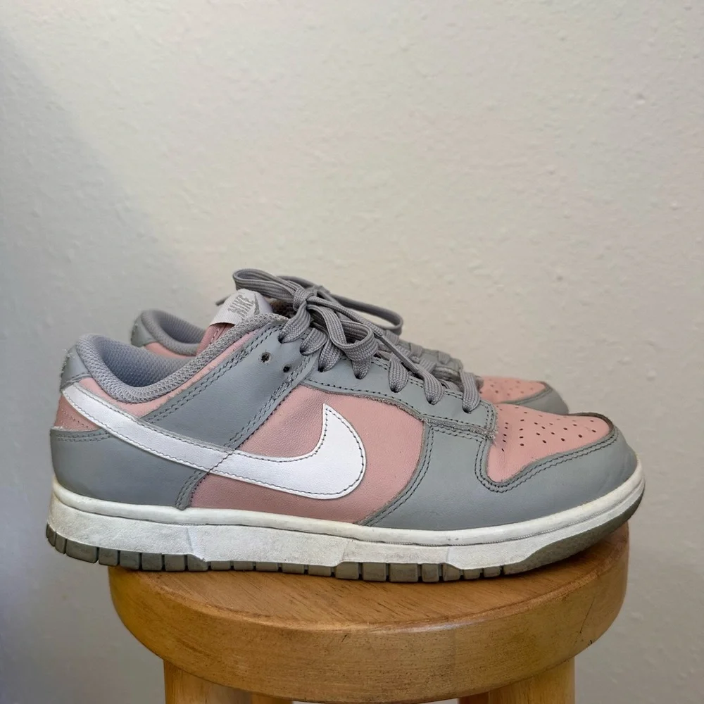 Nike Women’s Dunk Low Soft Grey and Pink - 7